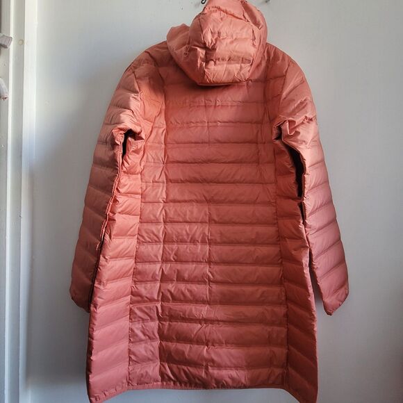 NWT Columbia Womens Lake Long DOWN Hooded Heat Jacket Size XXL Coral - Picture 2 of 15